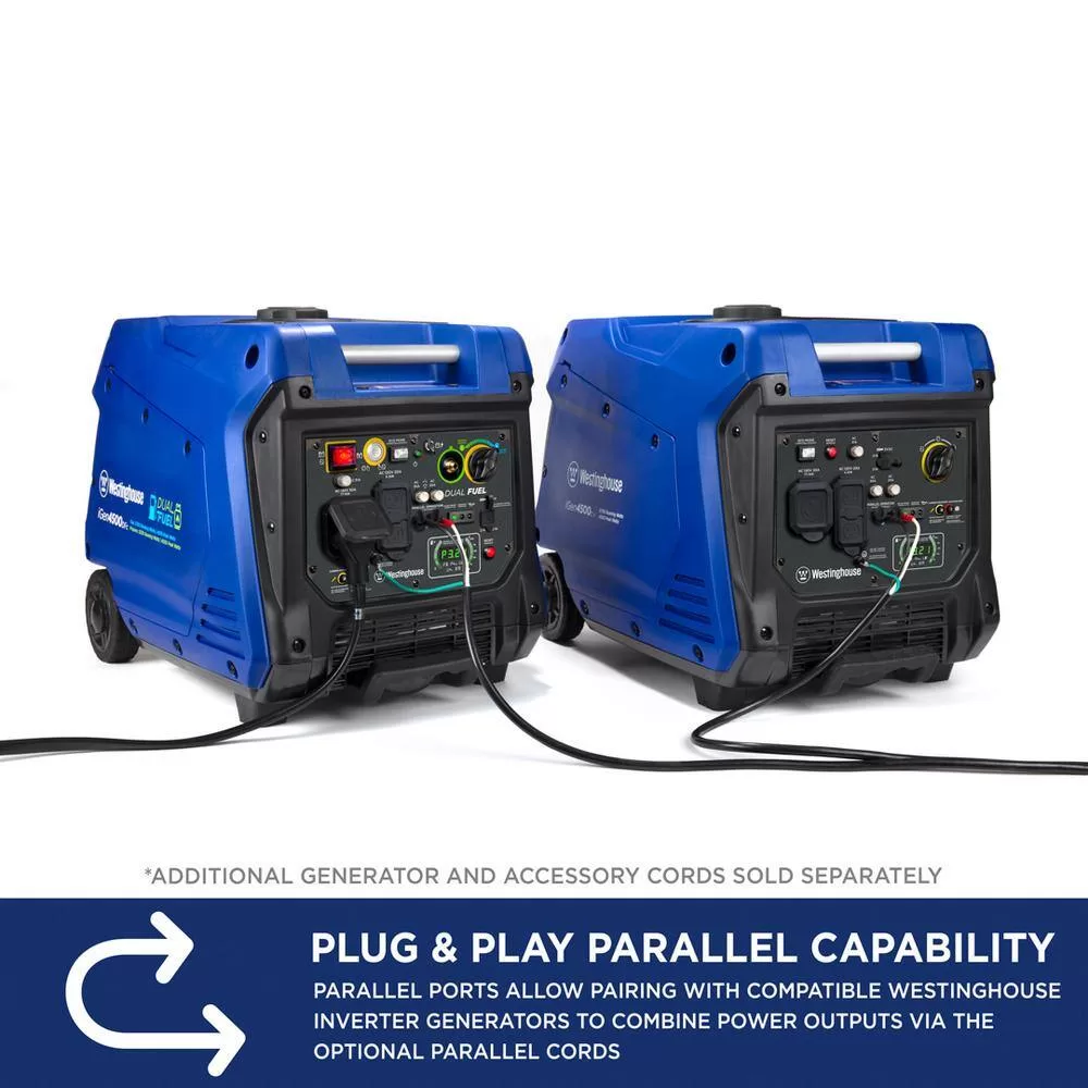 Westinghouse iGen4500cv 4,500-Watt Gas Powered Portable Inverter Generator with Recoil Start, LED Data Center