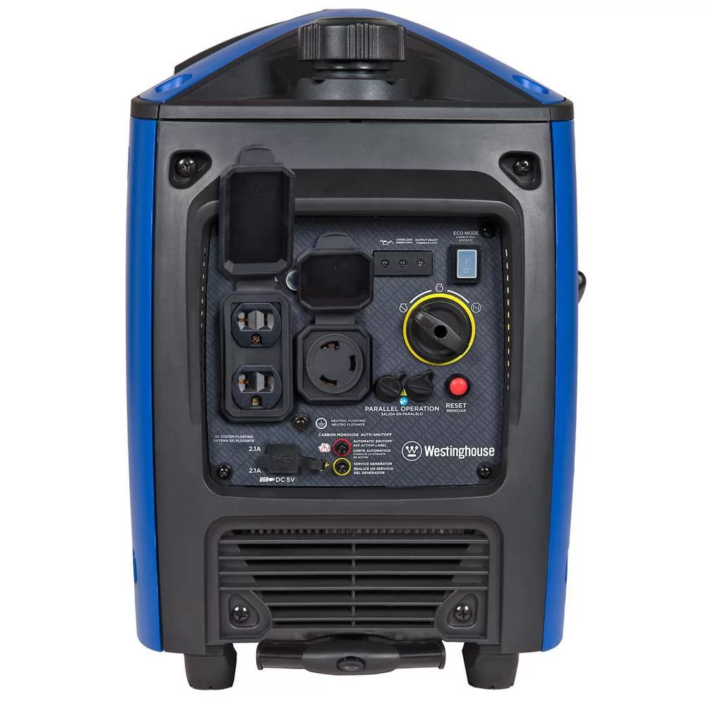 Westinghouse WH3700iXLTc 3,700-Watt Gas Powered Portable Inverter Generator with Recoil Start, LED Data Center, Quiet Technology