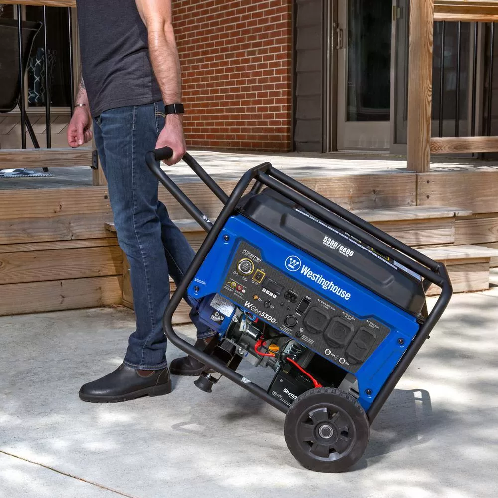 Westinghouse 6,600/5,300-Watt Gas Powered Portable Generator with Remote Electric Start and 30A 120/240V Outlet