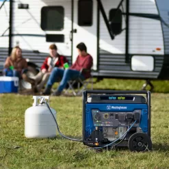 Westinghouse 6,500/5,300-Watt Dual Fuel Gas and Propane Powered Portable Generator with Digital Display, 30A 120/240V Outlet