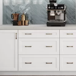 Hampton Bay Designer Series Melvern White Assembled Pots and Pans Drawer Base Kitchen Cabinet (36 in. x 34.5 in. x 23.75 in.)