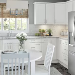 Hampton Bay Cambridge White Shaker Assembled Wall Cabinet with 2 Soft Close Doors (36 in. W x 12.5 in D x 36 in. H)