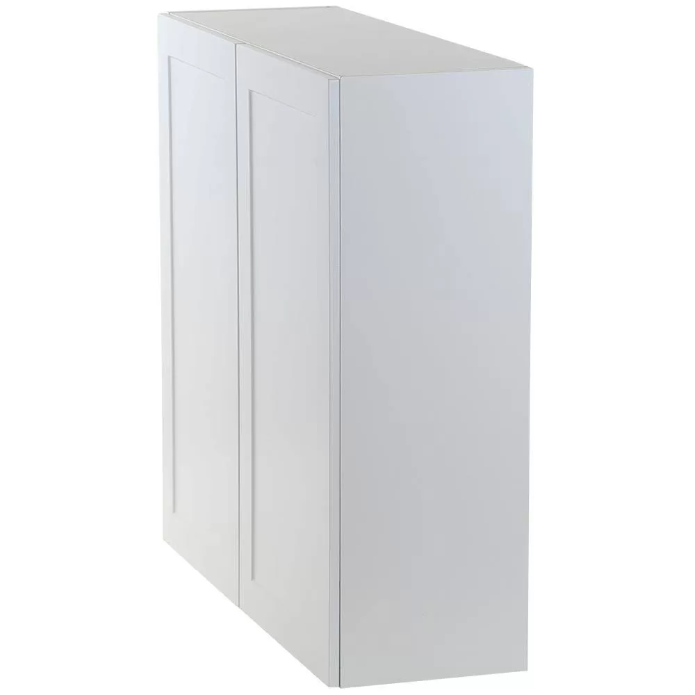 Hampton Bay Cambridge White Shaker Assembled Wall Cabinet with 2 Soft Close Doors (36 in. W x 12.5 in D x 36 in. H)