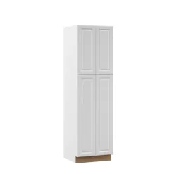 Hampton Bay T2484-ELWH Designer Series Elgin Assembled 24x84x23.75 in. Pantry Kitchen Cabinet in White