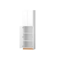 Hampton Bay T2484-ELWH Designer Series Elgin Assembled 24x84x23.75 in. Pantry Kitchen Cabinet in White
