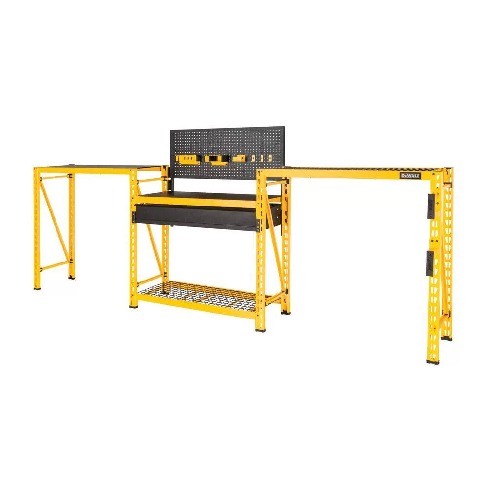 DEWALT DXST6000WB Yellow 4-Tier Steel Garage Storage Shelving Unit (50 in. W x 94 in. H x 18 in. D)