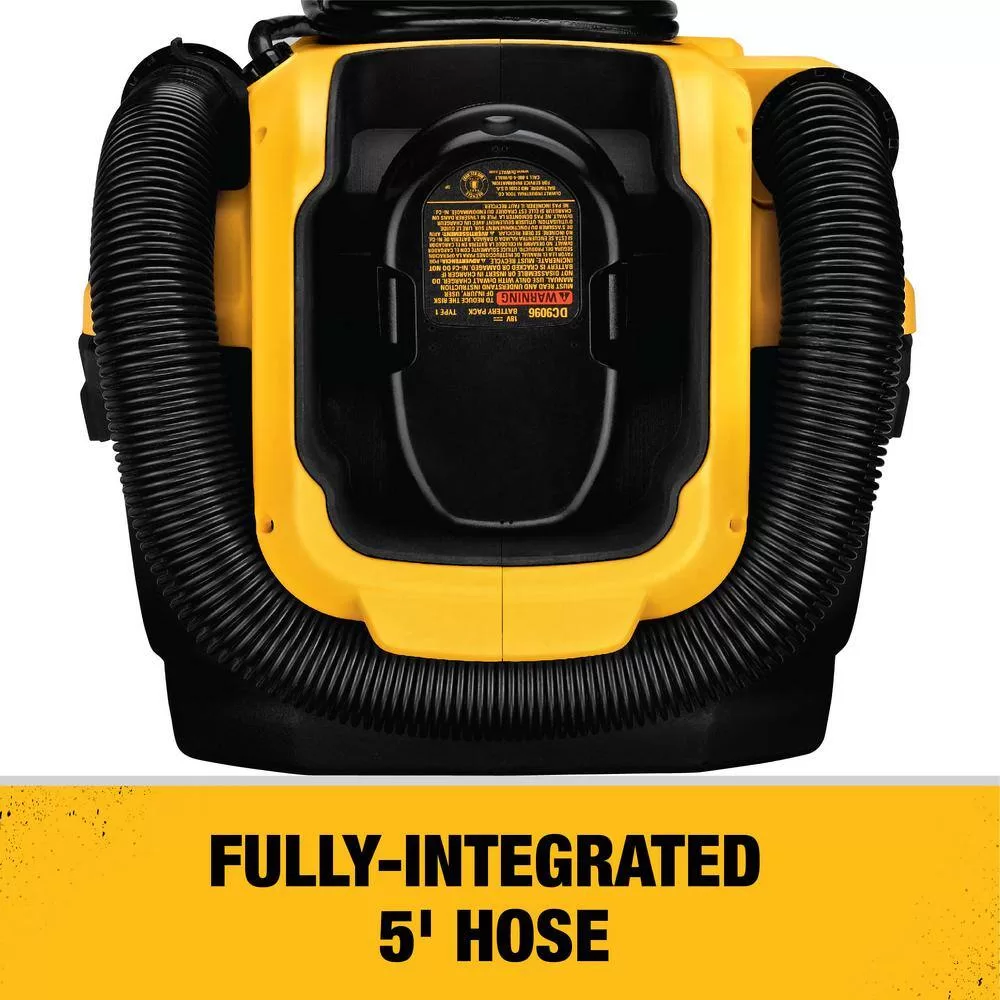 DEWALT 20V MAX 2 Gal. Cordless/Corded Wet/Dry Vacuum and (1) 20V MAX XR Lithium-Ion Premium 4.0Ah Battery
