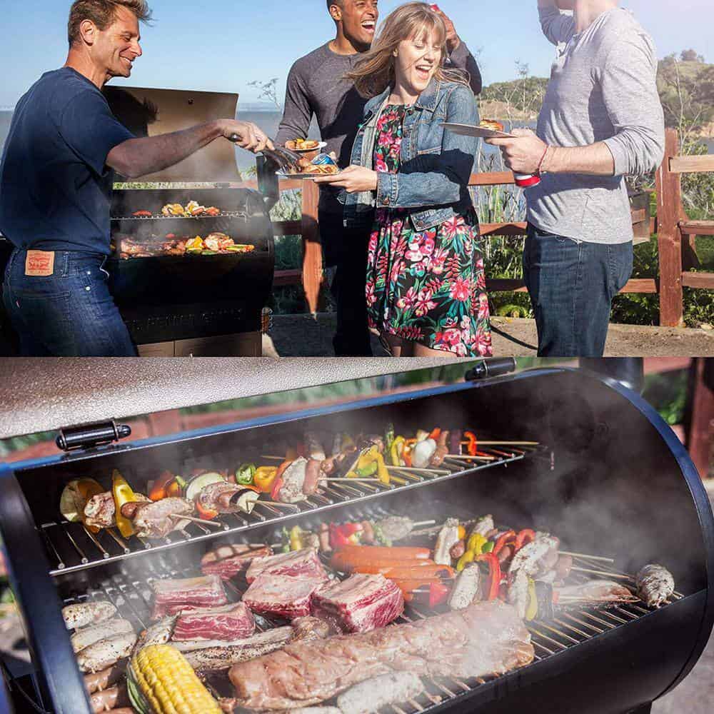 Z GRILLS ZPG-10002B 1060 sq. in. Wood Pellet Grill and Smoker PID 2.0 in Black