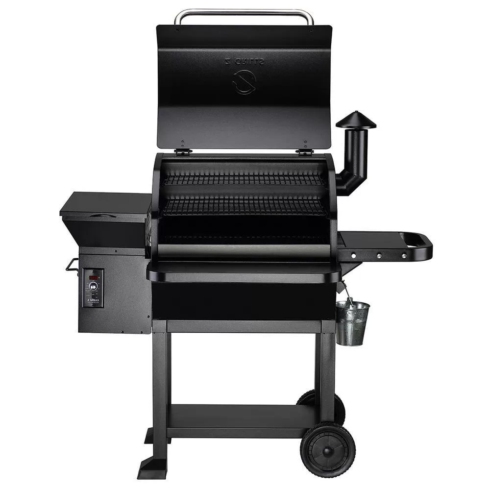 Z GRILLS ZPG-10002B 1060 sq. in. Wood Pellet Grill and Smoker PID 2.0 in Black