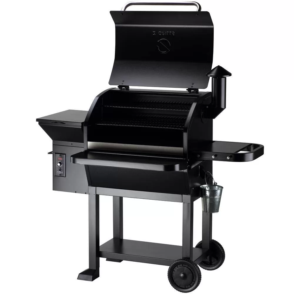 Z GRILLS ZPG-10002B 1060 sq. in. Wood Pellet Grill and Smoker PID 2.0 in Black