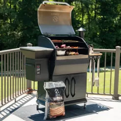 Z GRILLS ZPG-1000D 1060 sq. in. Pellet Grill and Smoker with cabinet storage, Bronze