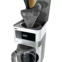 Braun BrewSense 12-Cup Drip Coffee Maker with Brew Strength Selector and Glass Carafe - White