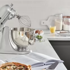 KitchenAid Artisan Series 5 Quart Tilt Head Stand Mixer with Pouring Shield KSM150PS, Metallic Chrome