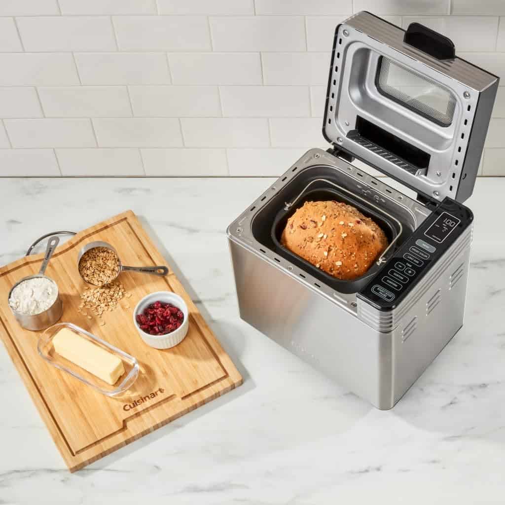 Cuisinart Convection Bread Maker Machine-16 Menu Options, 3 Loaf Sizes up to 2lbs, CBK-210, 12.25" x 8.85" x 13", Stainless Steel