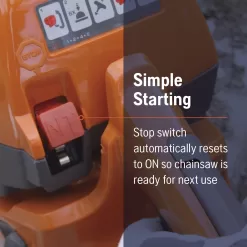 Husqvarna 130 Gas Powered Chainsaw, 38-cc 2-HP, 2-Cycle X-Torq Engine, 16 Inch Chainsaw with Automatic Oiler