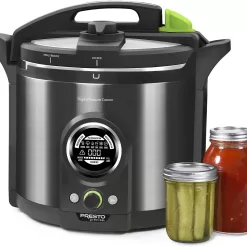 Presto Precise 1485-Watt 12 qt. Black Digital Electric Pressure Canner