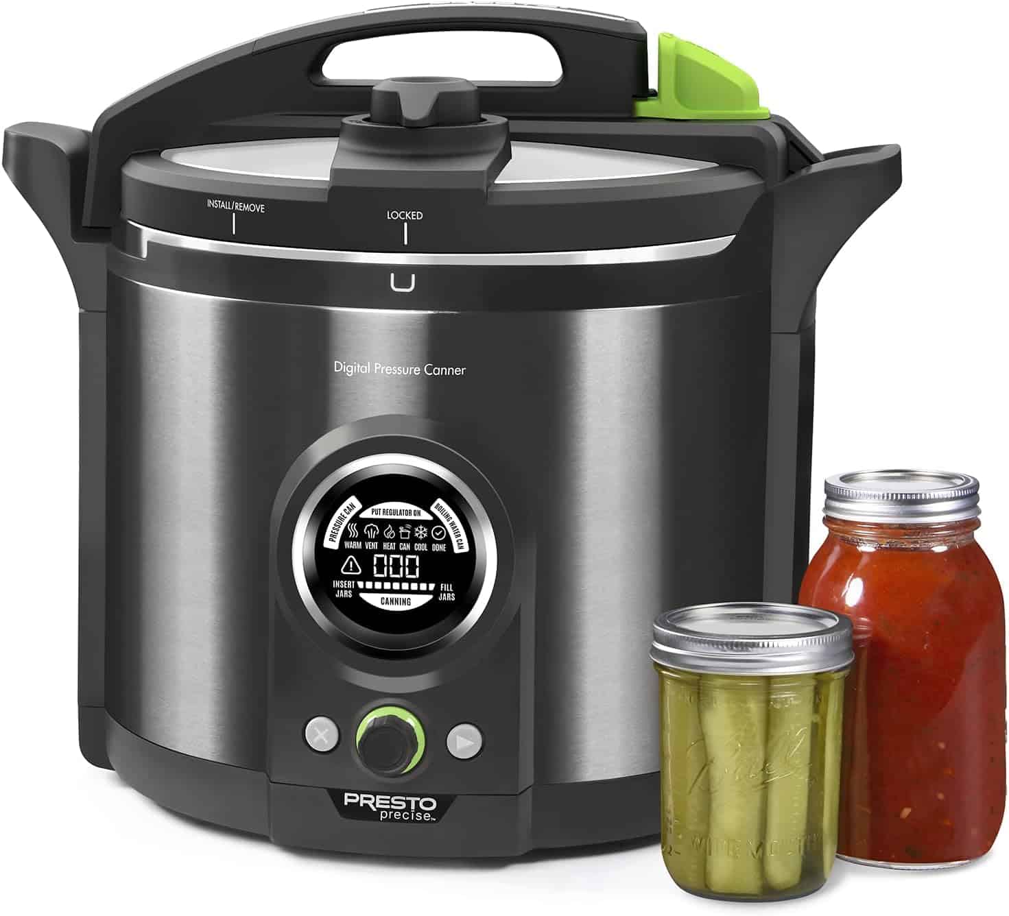 Presto Precise 1485-Watt 12 qt. Black Digital Electric Pressure Canner