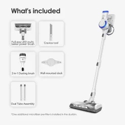 Tineco A10 Essentials Cordless Stick Vacuum Cleaner, Lightweight and Quiet, LED Headlights