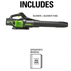 Greenworks 80V (170 MPH / 730 CFM / 75+ Compatible Tools) Cordless Brushless Axial Leaf Blower, Tool Only, 80 Volts
