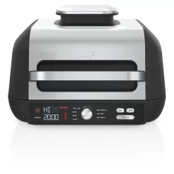 Ninja IG601 Foodi XL 7-in-1 Electric Indoor Grill Combo, Flat Top Griddle, Crisper, Black, 4 Quarts