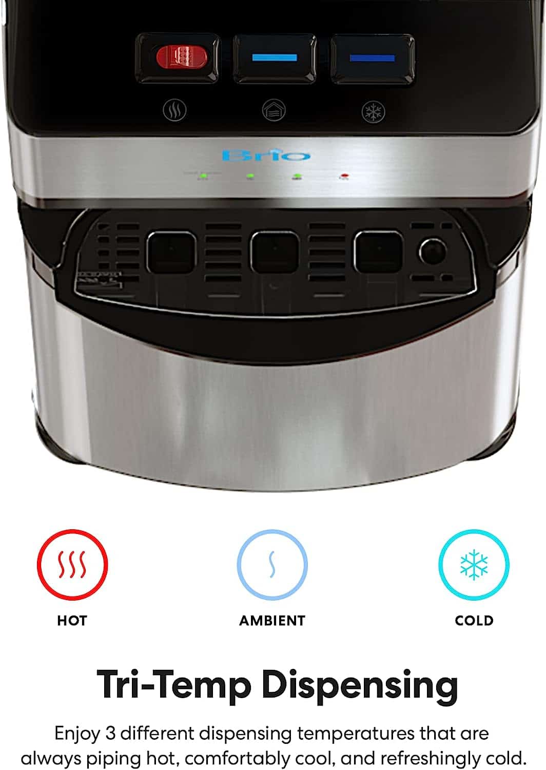 Brio Self Cleaning Bottom Loading Water Cooler Water Dispenser – Limited Edition - 3 Temperature Settings - Hot, Cold & Cool Water