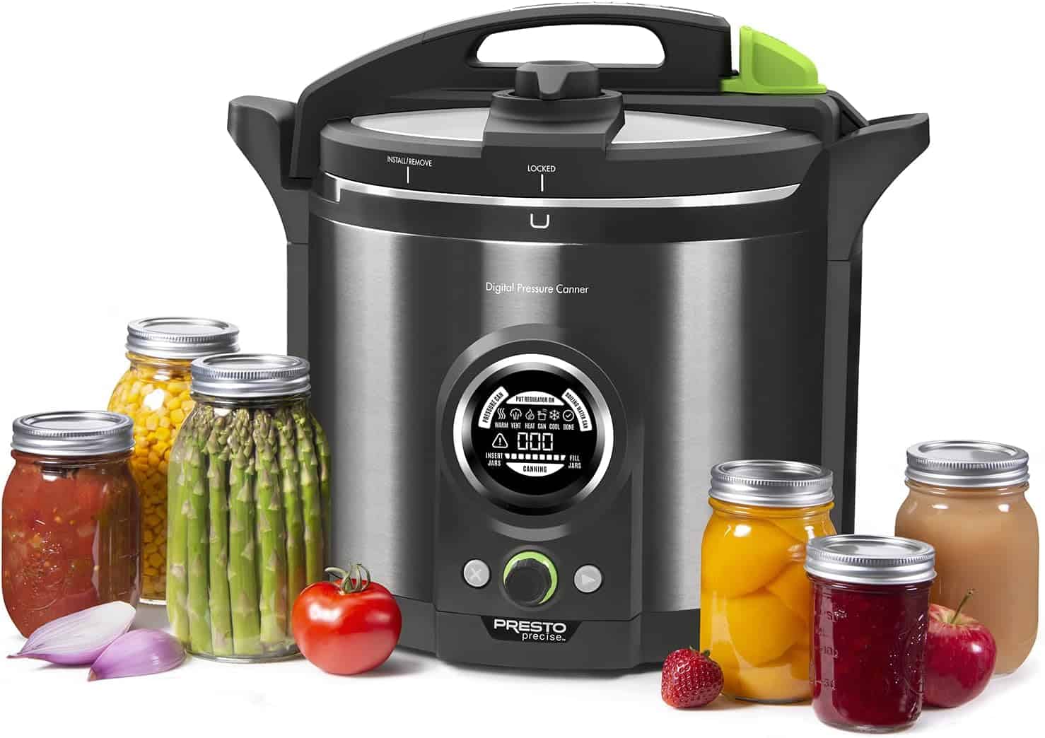 Presto Precise 1485-Watt 12 qt. Black Digital Electric Pressure Canner