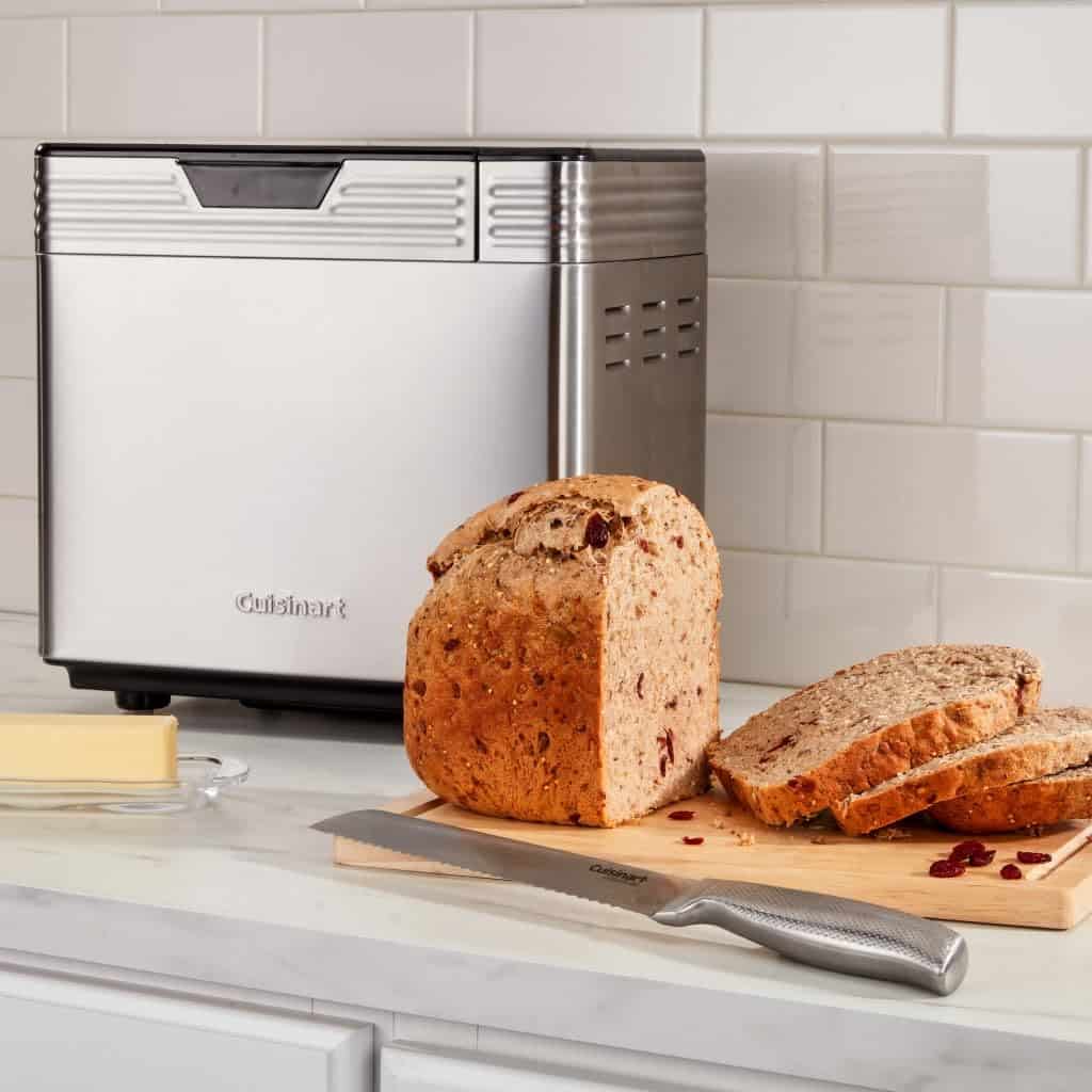 Cuisinart Convection Bread Maker Machine-16 Menu Options, 3 Loaf Sizes up to 2lbs, CBK-210, 12.25" x 8.85" x 13", Stainless Steel