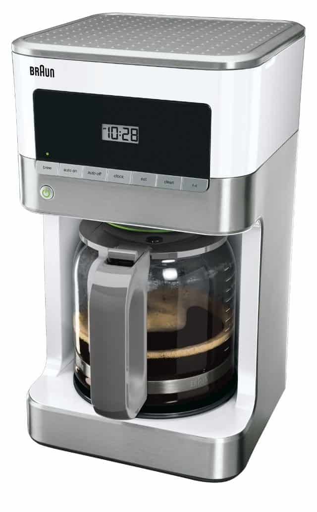 Braun BrewSense 12-Cup Drip Coffee Maker with Brew Strength Selector and Glass Carafe - White