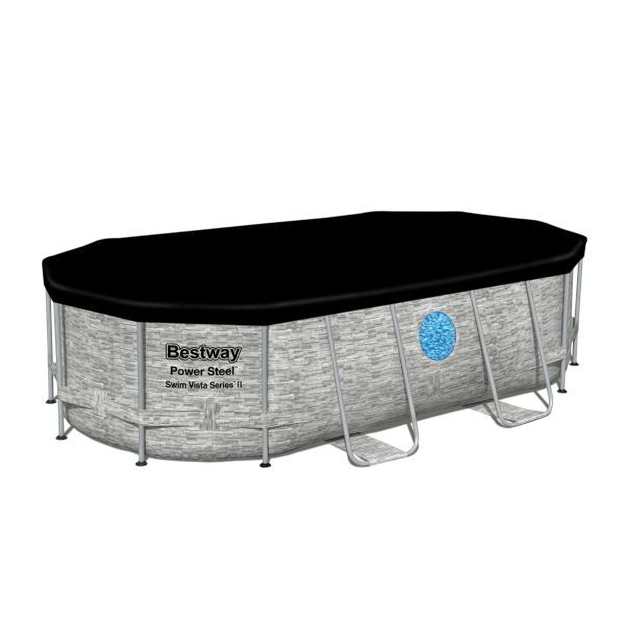 Bestway Power Steel Swim Vista Series II 14' x 8' 2" x 39.5" Above Ground Outdoor Swimming Pool Set