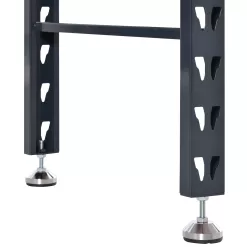 HOMCOM 45" Work Bench with Adjustable Footpads and Large Solid Wood Tabletop Tool Table for Garage, Weight Capacity 1100 lbs