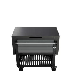Keter 89.8 Quarts Wheeled Serving Station/Cart , Gray/Light Gray