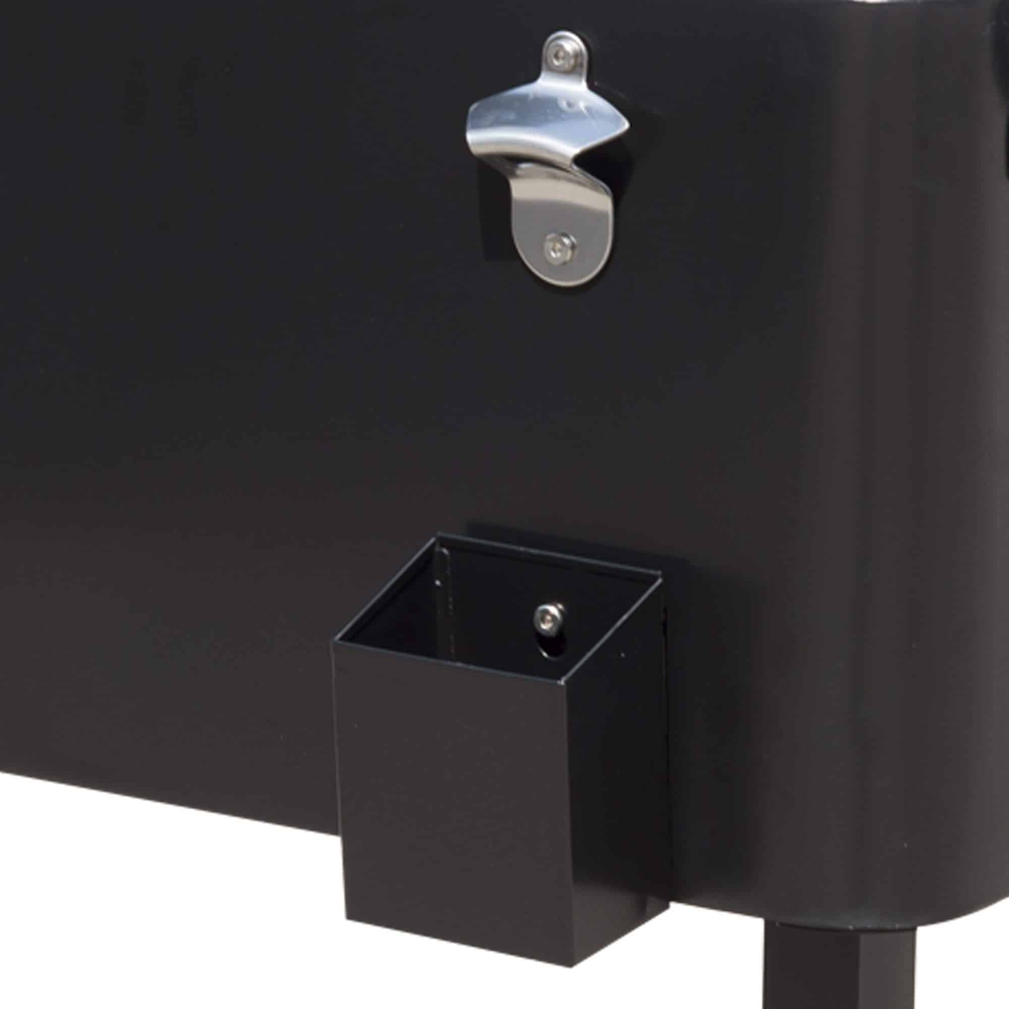 Outsunny 80 Quarts Wheeled Serving Station/Cart - Black