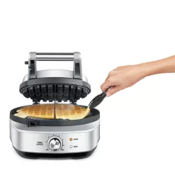 Breville No-Mess Classic Waffle Maker BWM520XL, Brushed Stainless Steel