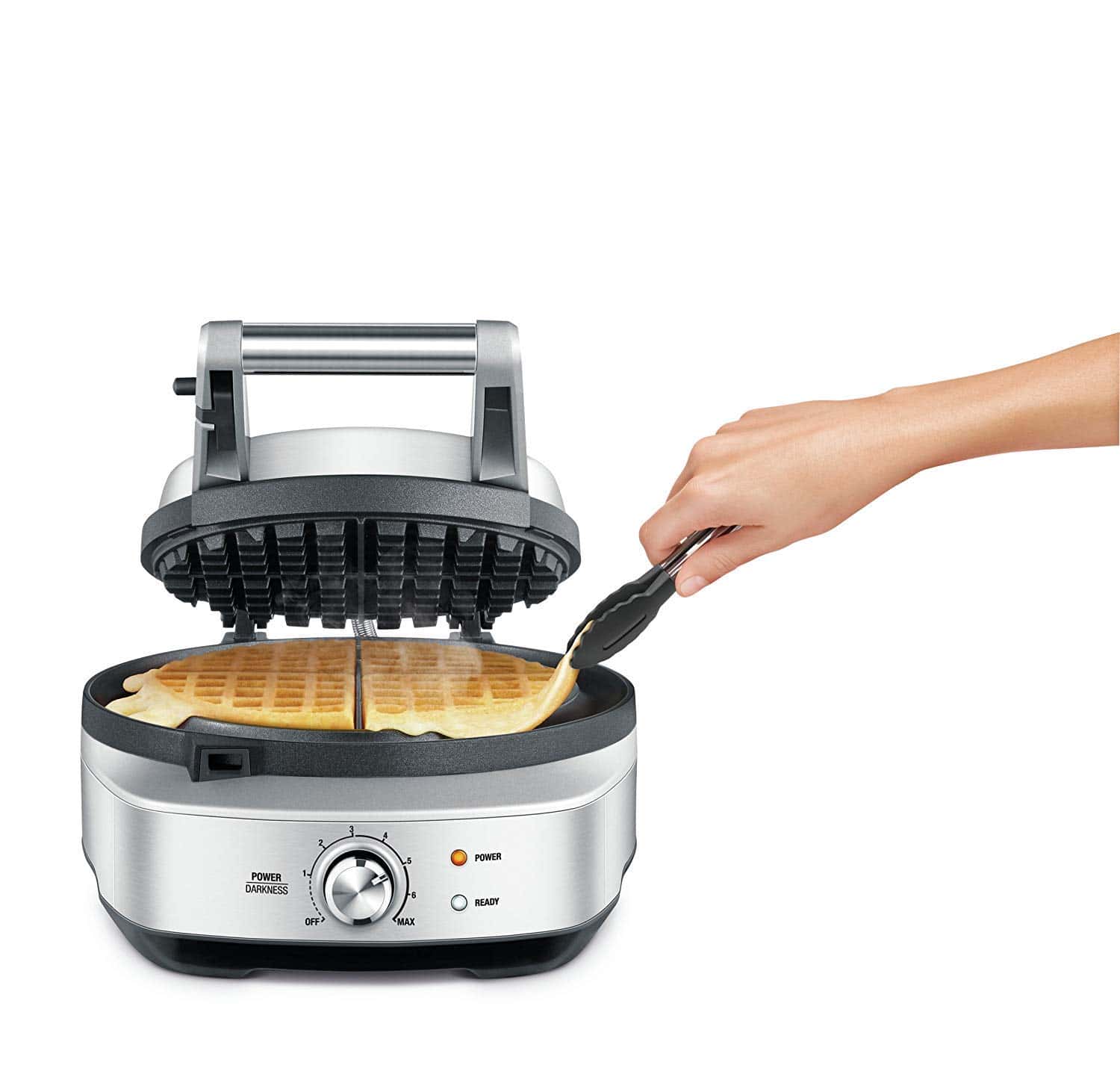 Breville No-Mess Classic Waffle Maker BWM520XL, Brushed Stainless Steel