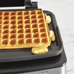 GreenPan Elite 2-Square Belgian & Classic Waffle Iron, Healthy Ceramic Nonstick Aluminum Dishwasher Safe Plates
