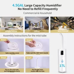 Honovos Humidifiers for Large Room Home Bedroom 2000 sq.ft. 17L/4.5Gal Large Humidifier