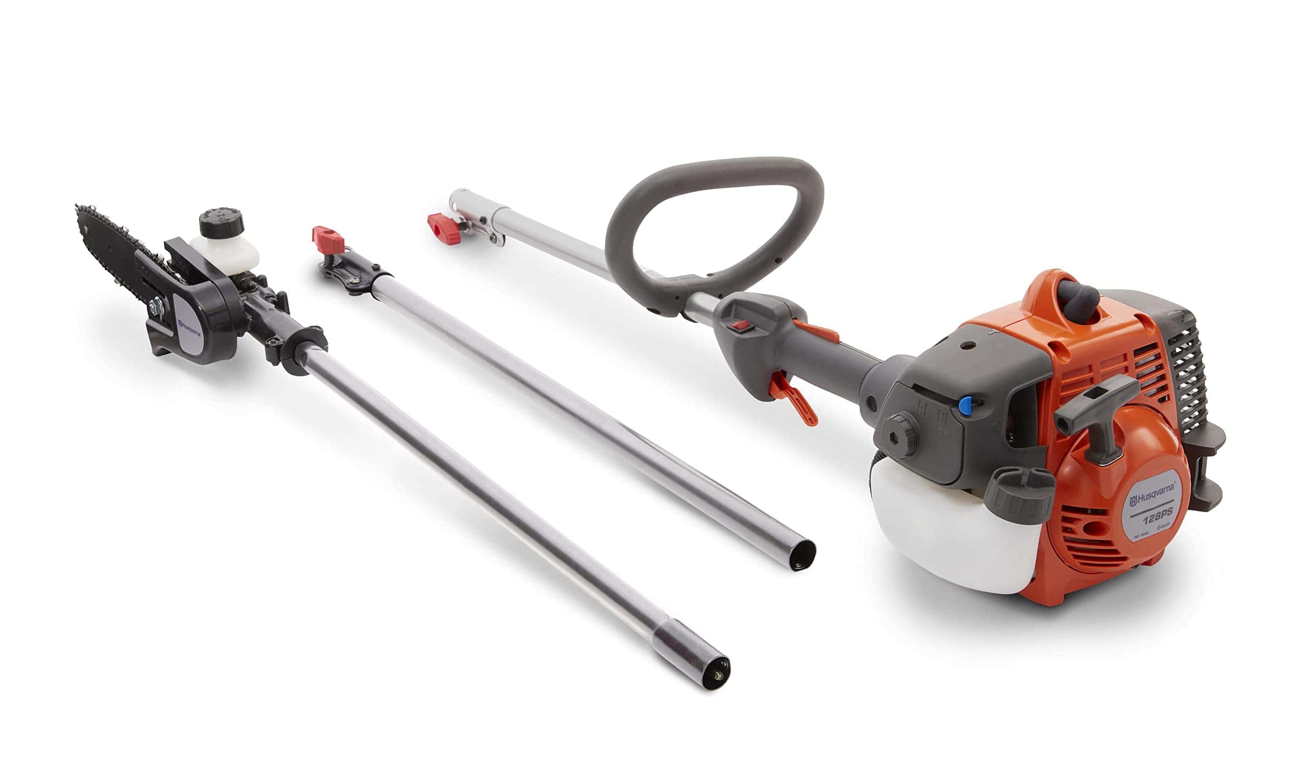 Husqvarna 128PS Gas Powered Pole Saw, 28-cc 2-Cycle Engine, 8-Inch Bar with 2.5-Feet Extension