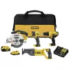 DEWALT 20V MAX Power Tool Combo Kit, 4-Tool Cordless Power Tool Set with Battery and Charger (DCK445D1M1)