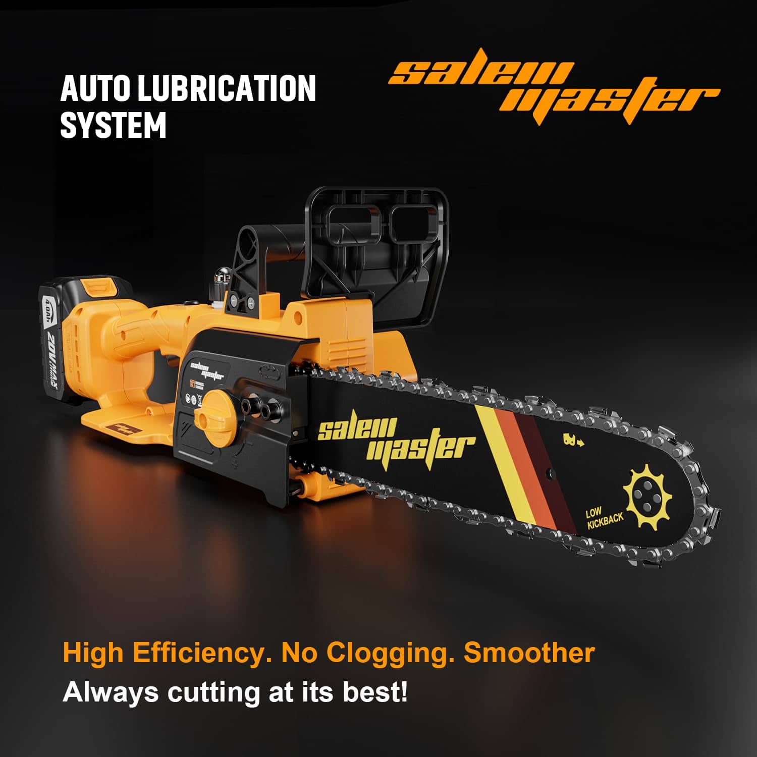 BEEDECK 12" Electric Chainsaw Cordless, 20V Battery Power Cordless Chain Saw, Battery Chainsaw with 4.0Ah Lithium ion Battery and Charger