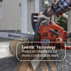 Husqvarna 120 Gas Powered Chainsaw, 38-cc 1.8-HP, 2-Cycle X-Torq Engine, 16 Inch Chainsaw with Automatic Oiler