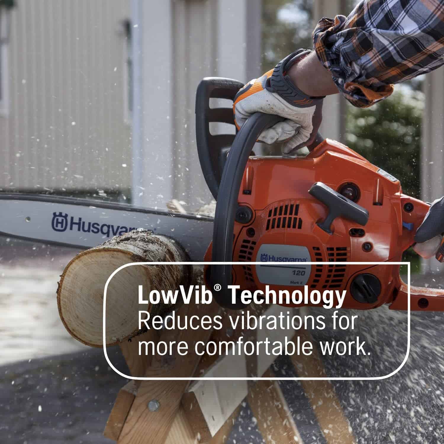 Husqvarna 120 Gas Powered Chainsaw, 38-cc 1.8-HP, 2-Cycle X-Torq Engine, 16 Inch Chainsaw with Automatic Oiler