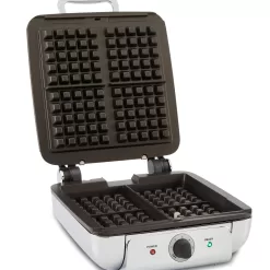 All-Clad Electrics Stainless Steel Waffle Maker 4 Section Nonstick, Upright Storage 1600 Watts 6 Browning Levels