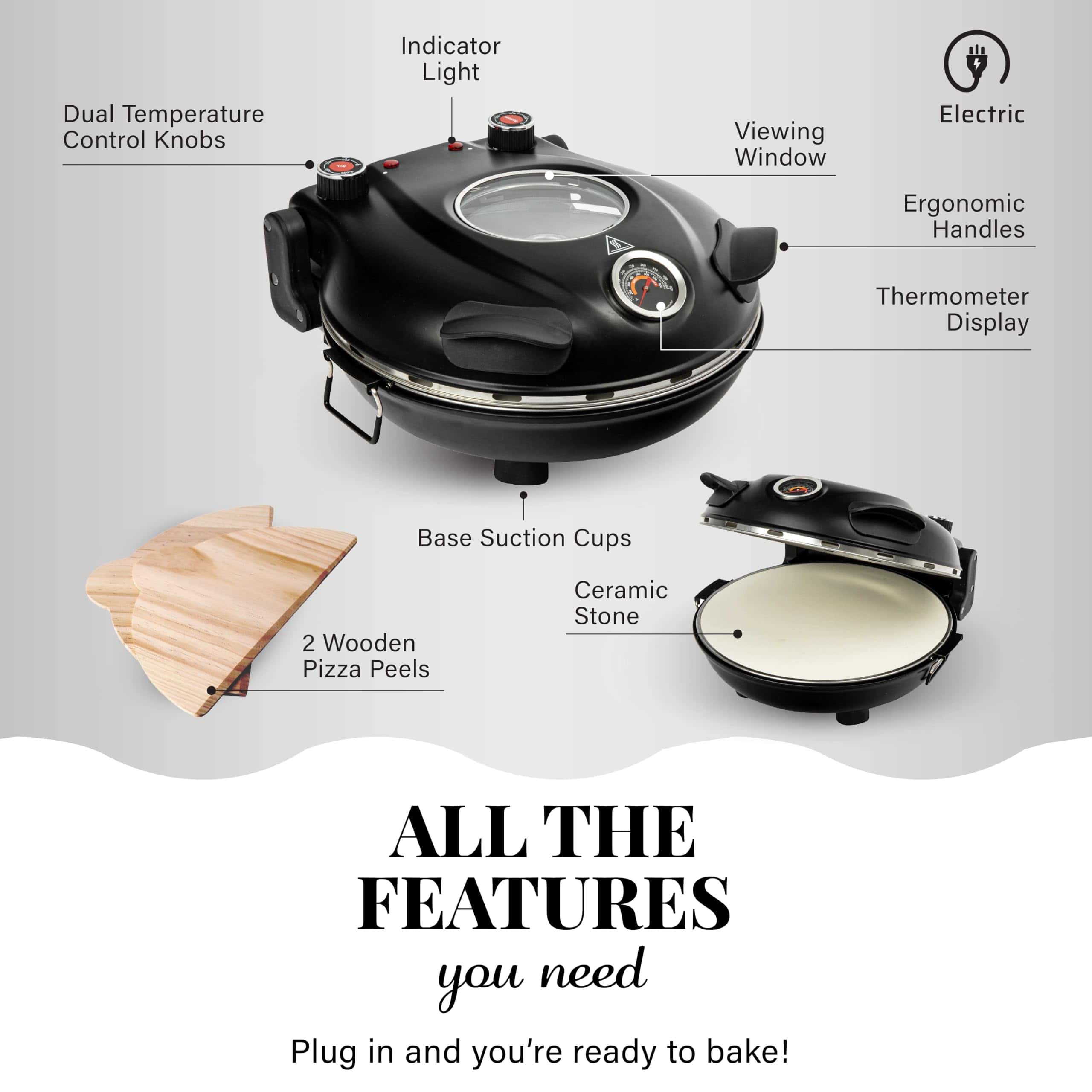 Granitestone Piezano Indoor/Outdoor Portable Electric Pizza Oven