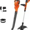 BLACK+DECKER 40V Max Cordless Sweeper & String Trimmer Combo Kit (LCC340C)