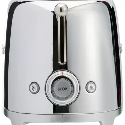 SMEG 50's Retro Style Aesthetic 2 Slice Toaster - Chrome