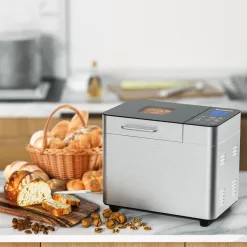 Razorri Bread Maker Machine Stainless Steel UL Certified, Nonstick Bread Pan, 3 Crust Colors and 3 Loaf Sizes