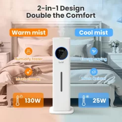 Warm and Cool Mist Humidifiers for Bedroom Home, 2.1gal Quiet Humidifier