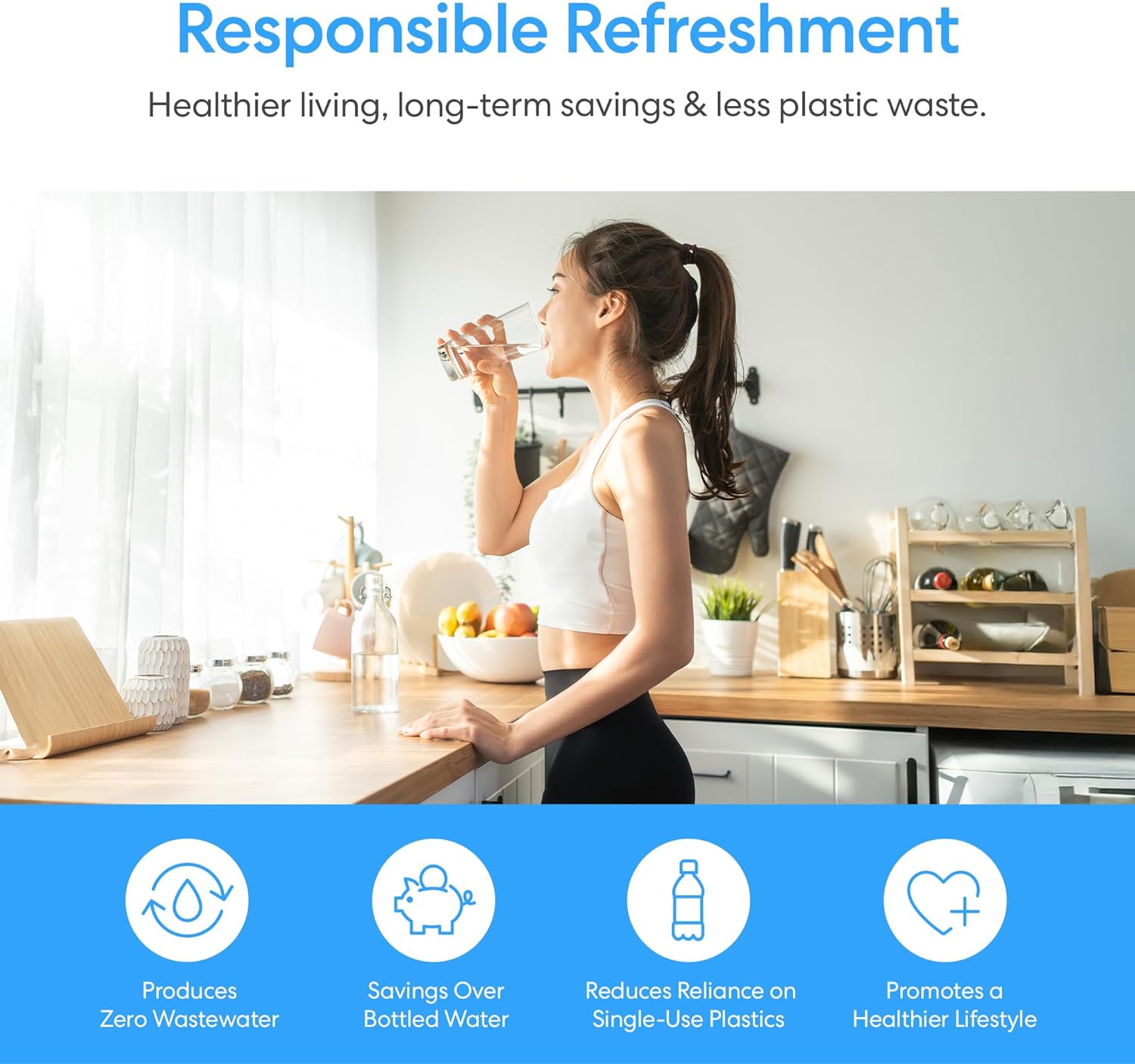 Brio Bottom Loading Water Cooler Dispenser for 5 Gallon Bottles - 3 Temperatures, Stainless Steel - Image 3