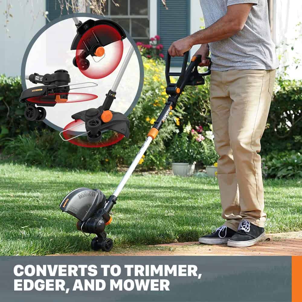 Worx GT Revolution 20V 12" String Trimmer Grass Trimmer/Edger/Mini-Mower, WG170.3