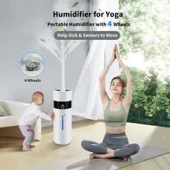 Tower Humidifiers for Large Room 1000 sq ft,Hioo 18.2L 4.81Gal Ultrasonic Topfill Cool Mist Air Humidifier